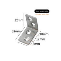 Cornière en L simple face en acier inoxydable poli à angle droit de 90 degrés pour meubles