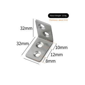 90 Graden Afgeronde Hoek Roestvrijstalen L-Vormige Hoekcode Met Haakse Meubelhardware Stempelen Metalen Beugels - Product Image 5