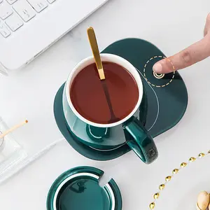 Thời trang sang trọng kinh doanh khuyến mại Bộ Quà Tặng văn phòng cup Vacuum Flask Set điện Mug ấm hơn cốc cà phê