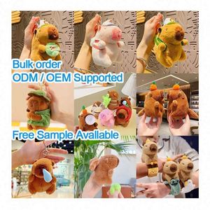 Llavero de Peluche Personalizado Súper Suave, Juguete Antiestrés de Gato Capibara con Diseño Bordado, Relleno de Algodón PP, Material de Nailon - Regalo de Cumpleaños - Product Image 2