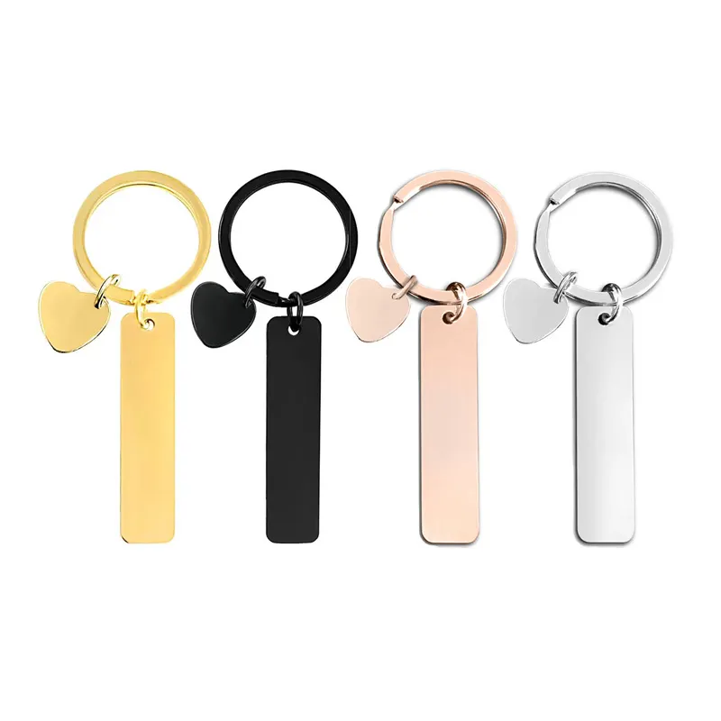 Vente chaude de porte-clés de mode créative Logo gravé personnalisé Artisanat en métal personnalisé Porte-clés