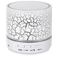 Speaker Mini Tooth biru, pengeras suara nirkabel LED warna-warni kartu TF USB Subwoofer portabel MP3 musik kolom suara untuk ponsel PC