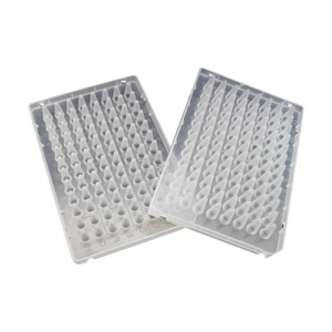 เพลท PCR 96 หลุม 100L แบบขอบสูง โปร่งใส ก้นแบน สำหรับใช้ในห้องปฏิบัติการ - Product Image 4