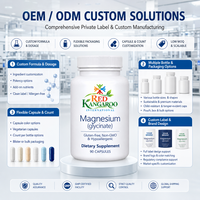 OEM ODM Marque Privée Supplément Personnalisé Glycinate de Magnésium 90 Capsules Formule Personnalisée Fabrication par Contrat Direct Usine