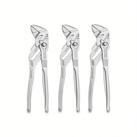 Ensemble de 3 clés et pinces manuelles en acier au chrome-vanadium, kit d'outils à joint coulissant réglable pour réparations mécaniques