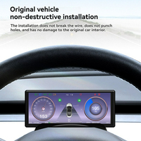 Affichage de vitesse intelligent, tableau de bord tactile, moniteur de vitesse HD, volant avant, Tesla Model Y&3, compteur automatique 1 an