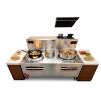 Cuisinière à induction commerciale tout-en-un pour la cuisson à la vapeur et à la friteuse, idéale pour la restauration