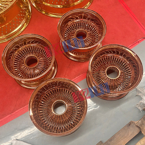 Rose Gold Wire <b>Wheels</b> Wire <b>Wheel</b> 13x7 72/100 Straight <b>Spoke</b> Wire <b>Wheels</b> - Product Image 3