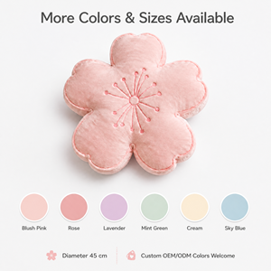 Bantal Sakura Lembut Lucu Warna Pink, Bantal Bunga Sakura 3D, Bantal Bunga, Produsen Mainan Boneka Bunga Custom - Product Image 3
