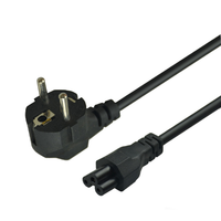 Cable de Alimentación CA Europeo de 18AWG 250V 10A con Enchufe para Portátil a IEC320 C5/C13/C19 para Escáneres, Impresoras, Monitores de TV LED