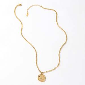 廉价批发高端不锈钢希腊女神氧化锆吊坠项链18k镀金饰品 - Product Image 5