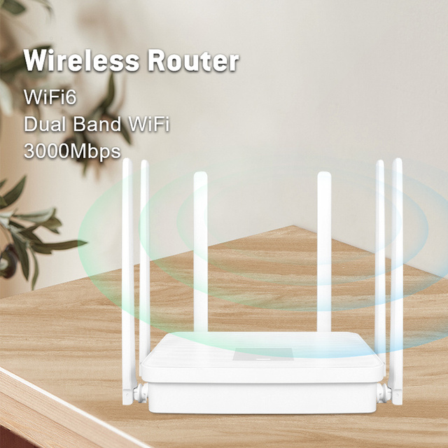 Ax3000 Mesh Router One Click Networking Wifi 6 Dual Band Ieee802.3ax Gigabit Port Ap Router Repeater Mode Indoor Wireless Router