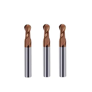 SOAO Solid Carbide Milling Cutter Precision Tools 2 Flute Ball Nose End Mill Tools