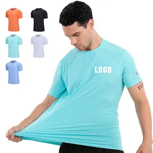 Toptan Lidong toplu stok ucuz fiyat özel logo elastik spor t shirt toptan spandex düz kadın t shirt