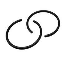 Anneaux de retenue en fil d'acier au carbone recouvert d'oxyde noir, amincis, pour trous et roulements, tailles 65Mn M5-M11, Chine