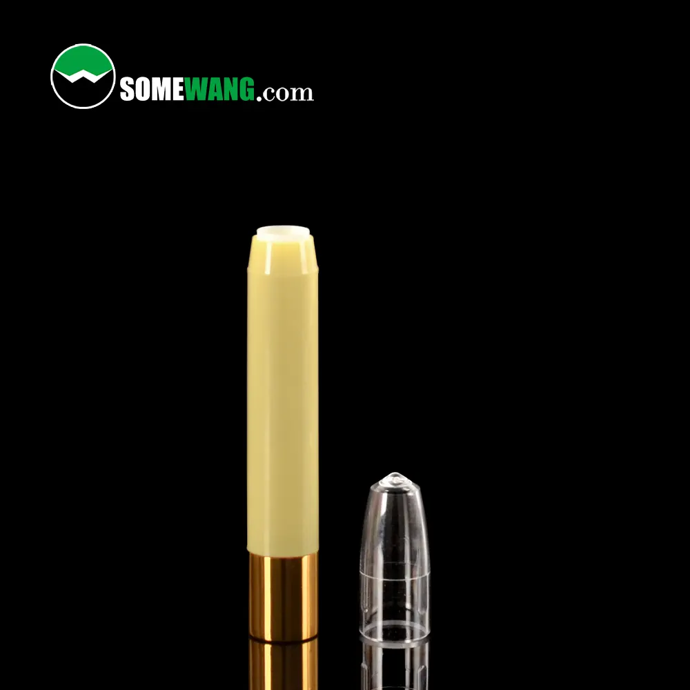 Somewang Custom Printing Luxury Gold Empty 4g Plastic Concealer Pen Foundation Highlighter Contour Stick Makeup Stick Container