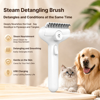 Brosse démêlante pour animaux de compagnie, peigne de toilettage, étanche, rechargeable, portable, pour chien et chat, anti-chute de poils