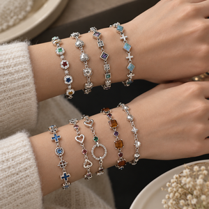 Elastic String for Bracelet Silver 999 Jewelry Silver Bangles Latest Designs Dijes Para Pulseras De Venezuela Clover Bracelets - Product Image 1