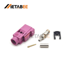 Conector H Hembra Fakra, Color Rosa Violeta, Crimpado y Soldado para Cable RG316 RG174, Sistema de Antena GPS para Vehículos - Product Image 2