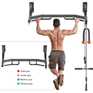 VIGFIT Barre de traction murale robuste avec système de poulie pour machine à câble, équipement de sport pour tractions et tirages verticaux - Product Image 4