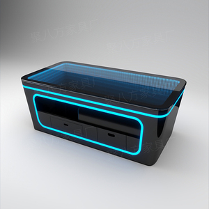 Barra personalizada de lujo de alta calidad, mesa Led, salón de club nocturno comercial, logotipo de vidrio templado, mesa iluminada de acero inoxidable - Product Image 6