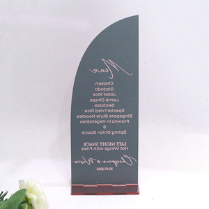 Đơn Giản Hiện Đại Phong Cách Thanh Lịch Rose Gold Gương Acrylic Thẻ Trình Đơn Bao Gồm Cơ Sở <span class=keywords><strong>DIY</strong></span> <span class=keywords><strong>Craft</strong></span> Acrylic Đảng Wedding Chi Tiết Thẻ - Product Image 4