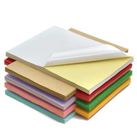 Papel Autoadhesivo Mate y Brillante en Colores A4, Hoja de Etiquetas Imprimibles por Inyección de Tinta y Láser para Etiquetas de Logotipo y Embalaje
