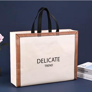 Bolsas de compras de plástico PE con asa de lona reutilizable con diseño de logotipo personalizado del fabricante - Product Image 6