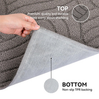 Tapis d'entrée intérieur antidérapant en polypropylène tufté, à profil bas, absorbant, résistant à la saleté, lavable en machine