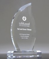 Plaques acryliques de 8.5 pouces, Inspiration académique, prix de la flamme biseautée gravée au Laser, trophée de réalisation en plastique gravé personnalisé