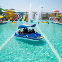 Nouveau design tendance : Bateau à pédales électrique Dolphin par Waterplay Crafts, en fibre de verre autodrainante, pour enfants, idéal pour les parcs aquatiques