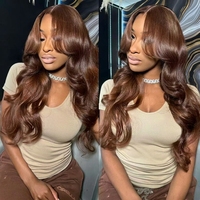 Rambut Manusia Virgin Brazil Body Wave HD Lace Front 13X4 # 4/27 Body Wave untuk Wig Lace Front dengan Panjang Rambut yang Panjang untuk Wanita Kulit Hitam