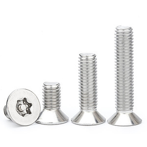 Tornillo de Seguridad Torx de Cabeza Avellanada de Acero Inoxidable 304 de Alta Calidad, Métrico M2-M8, Grado Estándar A2-70, Marca NINDEJIN - Product Image 5