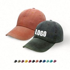 High Quality 6 Panel Black Custom Logo Casual Dad <b>Hat</b> Men's Vintage Cap 100% Cotton Metal Buckle - Product Image 1