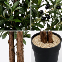 Arbre d'olivier artificiel d'intérieur résistant aux intempéries, plante de simulation pour terrasse et jardin, vente en gros