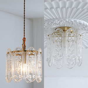 Luminaire de couloir en crème française, luminaire de couloir, <span class=keywords><strong>d</strong></span>'<span class=keywords><strong>entrée</strong></span>, de balcon, de dressing, luminaire de plafond en verre créatif, luminaire suspendu pour <span class=keywords><strong>hall</strong></span> <span class=keywords><strong>d</strong></span>'<span class=keywords><strong>entrée</strong></span> - Product Image 3