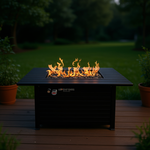 Table de foyer extérieur Bochfears 25 H x 42 L en acier, au propane, décoration de jardin moderne - Product Image 2