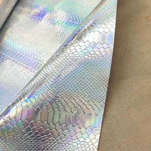 נחש מתכתי מכסף מקבץ קהוסמד עור פרה אמיתי לנעליים תיקים - Product Image 3