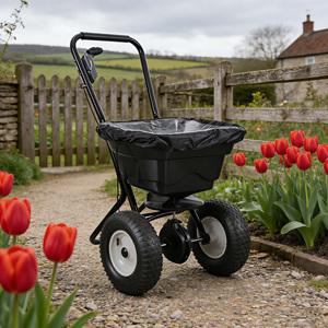 VERTAK 36KG/29L Carretilla Esparcidora de Jardín Económica, Esparcidora de Fertilizante Manual con Ruedas - Product Image 1