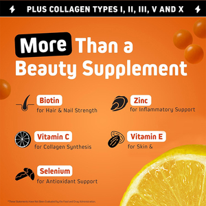 Complément alimentaire en gommes beauté extra-fortes, biotine, glutathion, collagène, peptides pour les cheveux, la peau et les ongles - Product Image 3
