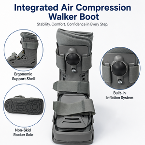 Bota Ortopédica Aircast Cam Walker con Suela Antideslizante, Alivio del Edema, Bolsa de Aire Inflable para Rehabilitación de Lesiones de Pie y Tobillo - Product Image 1
