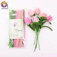 Kit de loisirs créatifs avec fleurs en chenille - Nettoyants pour tuyaux en chenille pour la création de fleurs de tulipes