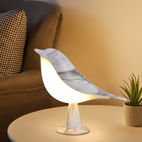 Lampe de bureau en forme d'oiseau, 3 modes de couleur, lampe de table rechargeable, veilleuse portable, télécommande tactile, gradation contrôlable