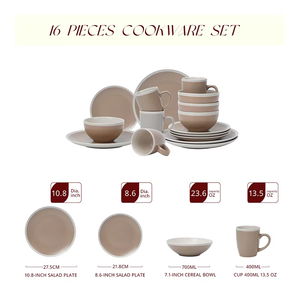 Hotel European Modern Frosted Flat Plate Salad <b>Edge</b> Dinner Ceramic Plate Stone <b>Tool</b> Plate Restaurant Set - Product Image 3