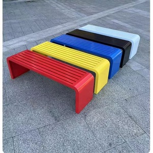 Banc public extérieur moderne en métal, <span class=keywords><strong>chaise</strong></span> longue de parc résistante aux intempéries, siège de <span class=keywords><strong>jardin</strong></span> pour place publique et parc communautaire - Product Image 4