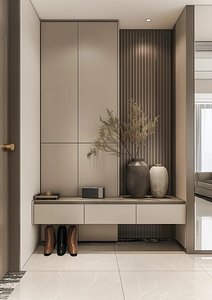 Mueble de Almacenamiento de Zapatos Estilo Zen Oriental con Cajones Ocultos Personalizados para Vestíbulo de Villa, Anexo de Patio Trasero, Área de Entrada y Ocio - Product Image 2
