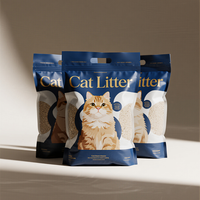 Sac d'emballage de pochette en plastique de litière pour chat personnalisé de haute qualité