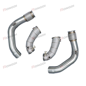 Tubo de bajada de 3 a 3,5 pulgadas para BMW M5 F90 3,0 T (2018-2023) -Acero inoxidable 304, resonador de rendimiento - Product Image 1