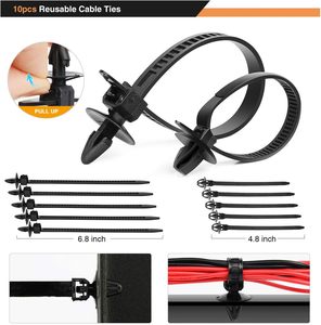 635-teiliges Sortiment an Auto-Befestigungsclips und -nieten für Stoßstangen und Kotflügel mit 10 Kabelbindern und Befestigungsentferner - Product Image 5