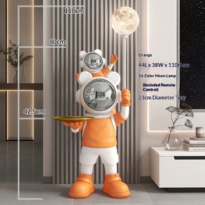 Maßgefertigte Astronauten-Bodenstatue aus Harz mit Ablage für Restaurants, Shisha-Lounges, Clubs, Heimdekoration, Eingangsbereich-Display, OEM-Hersteller - Product Image 2